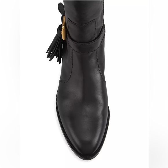 New See By Chloe x Anthropologie Lory Over-Knee Tassel Buckle Leather Equestrian - Picture 5 of 14